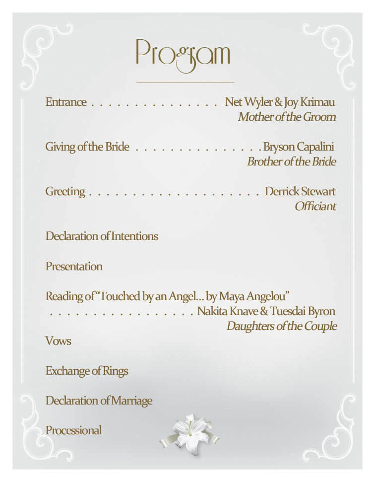 Wedding Programs Idea